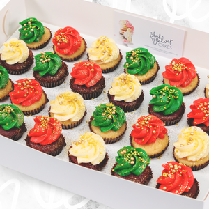 Christmas Baubles Mini Cupcakes (24)-BVSydneyCupcakes