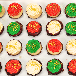 Christmas Baubles Mini Cupcakes (24)-BVSydneyCupcakes