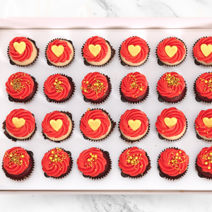 Golden Love Mini Cupcakes (24)