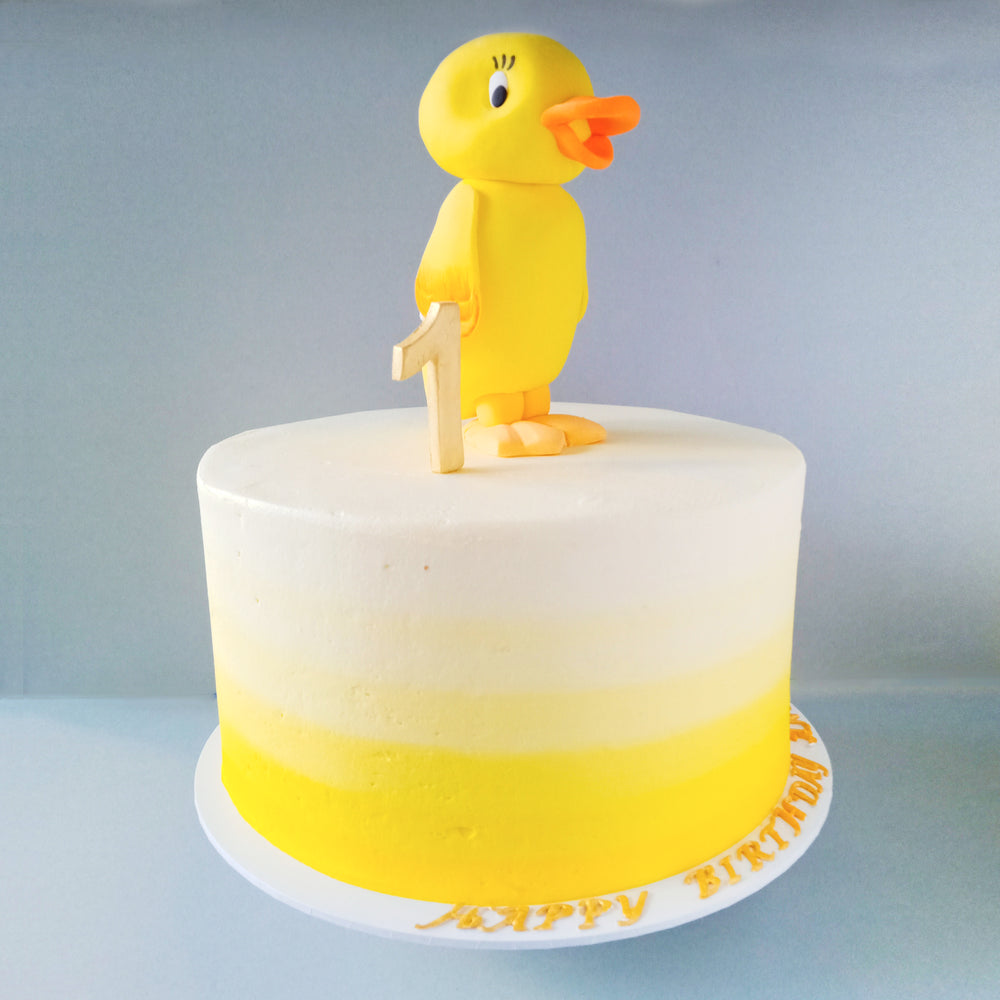 Duckie the Yellow Rubber Ducky Cake