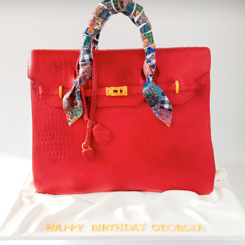 Ladies bright red Birkin handbag cake topper decoration dolls accessor –  Loved & Loved Again