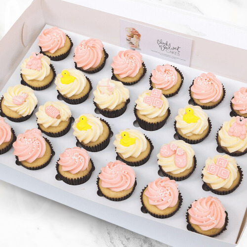 LOW-GLUTEN Baby Shower Gift Mini Cupcakes (24)-BVSydneyCupcakes