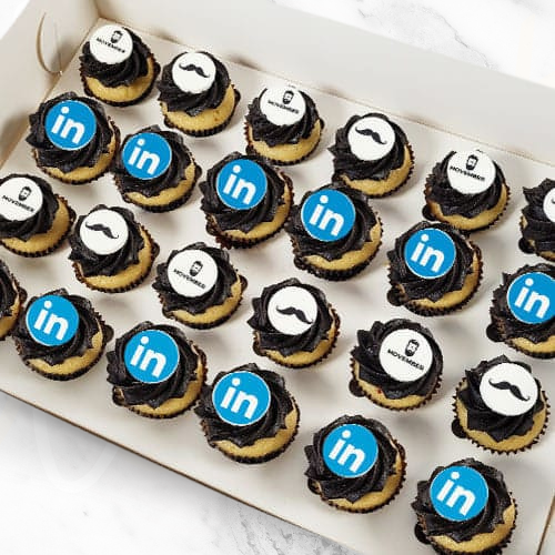 Movember Corporate Logo Mini Cupcakes (24)