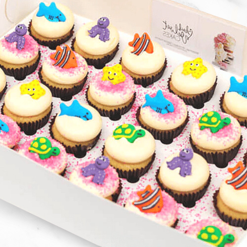 Sea Creatures Mini Cupcakes (24)