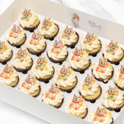 Lucky Cat Mini Cupcakes (24)-BVSydneyCupcakes