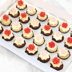 Roses and Blush Mini Cupcakes (24)