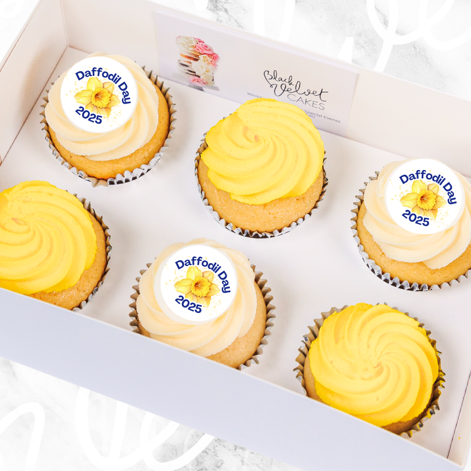 Daffodil Day Designer Cupcakes (6)-BVSydneyCupcakes