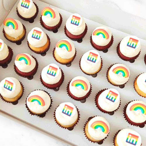 Rainbow Corporate Mini Cupcakes (24)-BVSydneyCupcakes