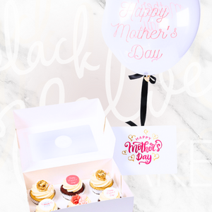 Mother's Day Cupcake Gift Pack (6 Cupcakes, Balloon, Card)