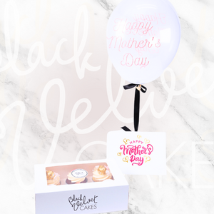 Mother's Day Cupcake Gift Pack (6 Cupcakes, Balloon, Card)