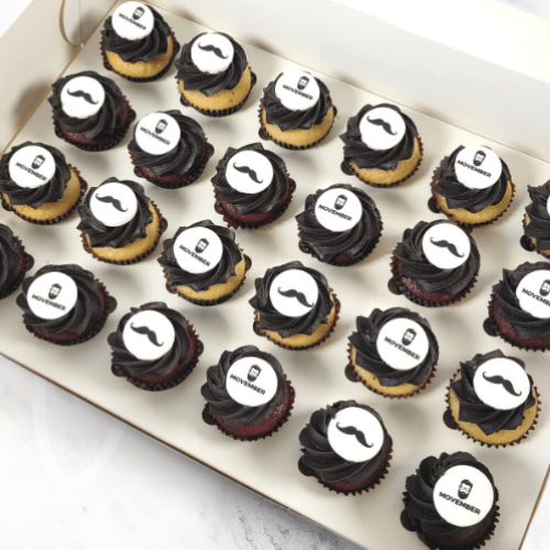 Movember Moustache Mini Cupcakes (24)-BVSydneyCupcakes