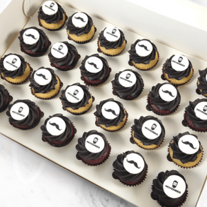 Movember Moustache Mini Cupcakes (24)