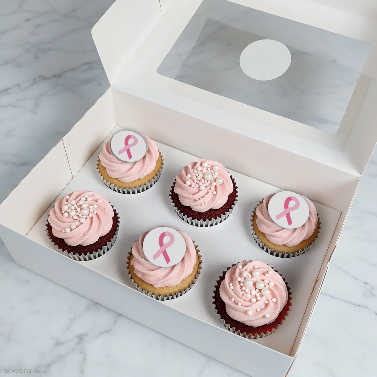 Breast Cancer Pink Ribbon Cupcakes