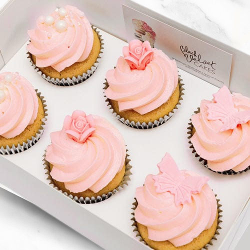 Pink Garden Cupcakes (6)