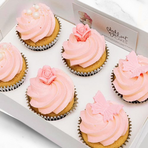 Pink Garden Cupcakes (6)