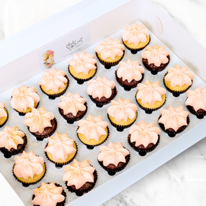 Pink and Gold Mini Cupcakes (24)