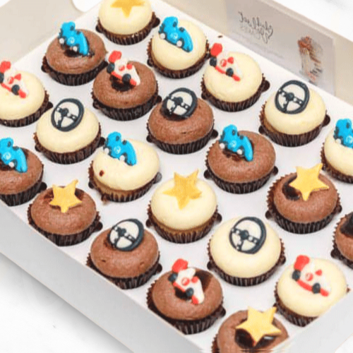 Racing Cars Superstars Kids Mini Cupcakes (24)-BVSydneyCupcakes
