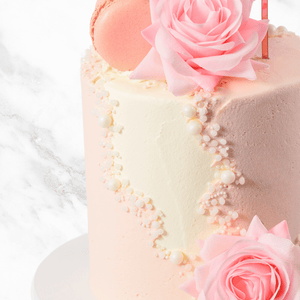 Rose Macaron Celebration Cake-BVSydney