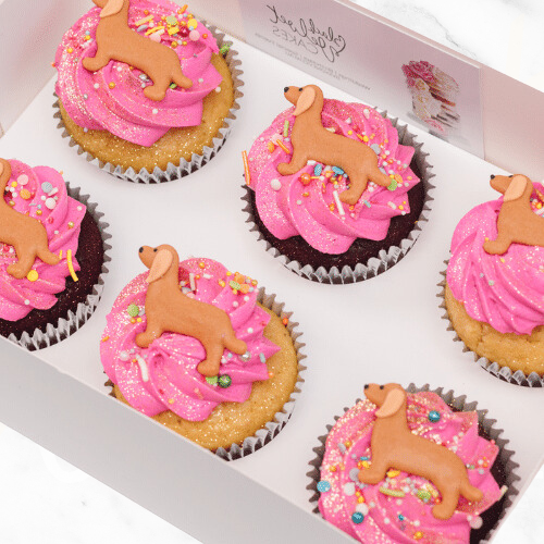 Sausage Dog Party Cupcakes (6)-BVSydneyCupcakes