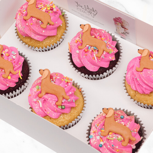 Sausage Dog Party Cupcakes (6)