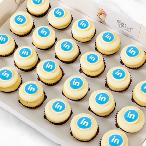 LOW GLUTEN Corporate Logo Mini Cupcakes (24)