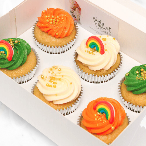 St Patrick's Day Rainbow Cupcakes (6)-BVSydneyCupcakes