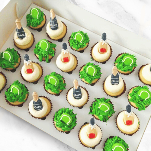 Tennis Ball and Champagne Mini Cupcakes (24)