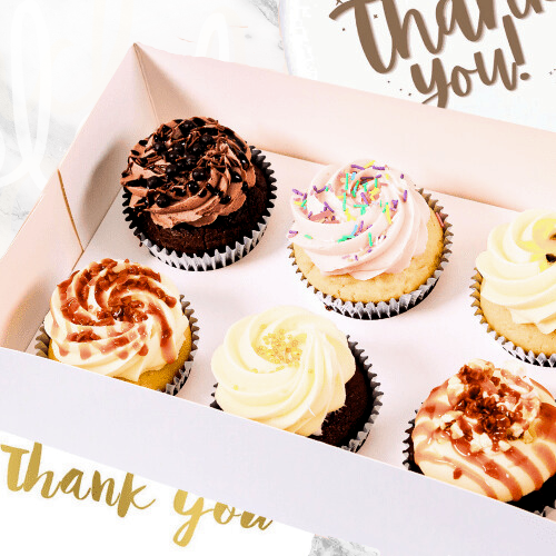 Thank You Cupcakes Gift Pack (6)