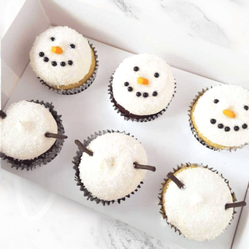 Vegan Christmas Snowman Cupcakes (6)-BVSydneyCupcakes