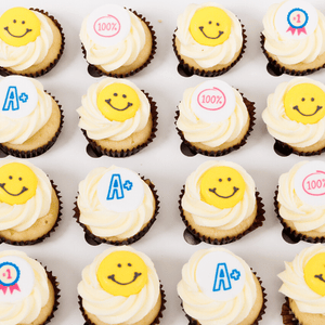 A+ Smiley Back to School Mini Cupcakes (24) Sydney