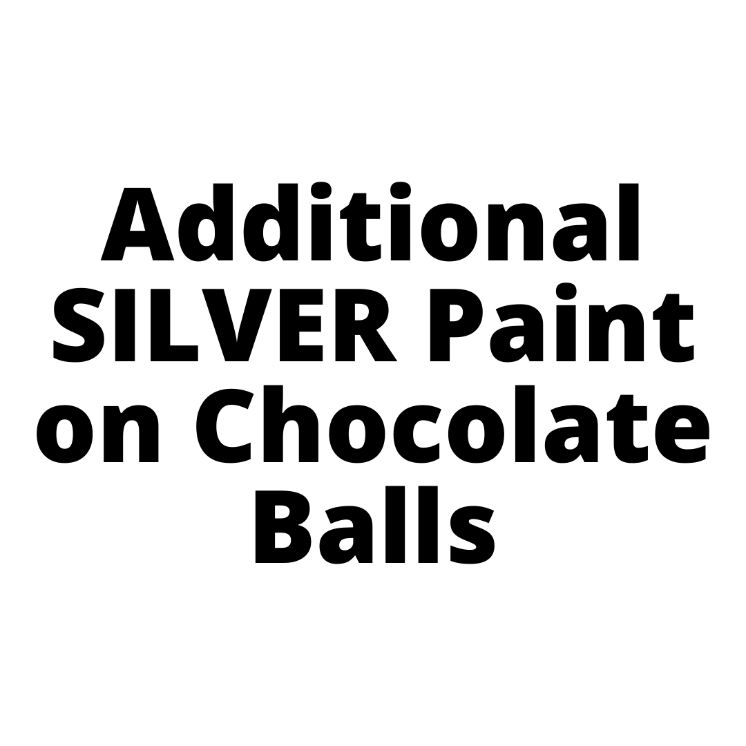 Additional SILVER Paint on Chocolate Balls Sydney