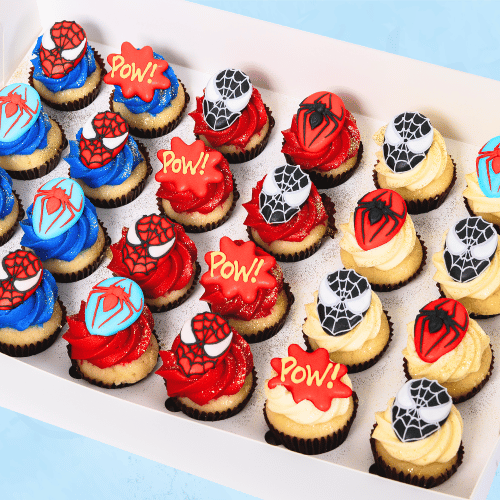 Amazing Spiderman Mini Cupcakes (24) Sydney