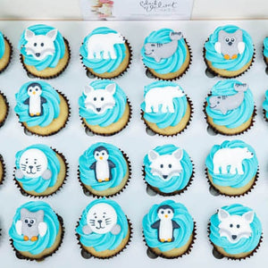 Arctic Animals Mini Cupcakes (24) Sydney