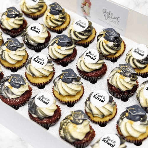 Back to School Black Mini Cupcakes Sydney