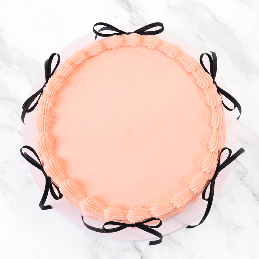 Black Pink Vintage Ribbon Cake Sydney