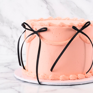 Black Pink Vintage Ribbon Cake Sydney