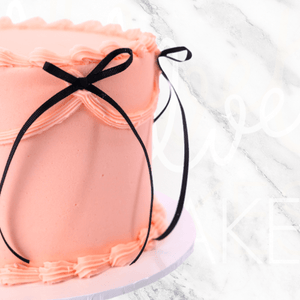 Black Pink Vintage Ribbon Cake Sydney