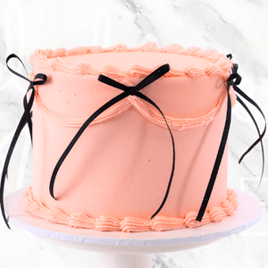 Black Pink Vintage Ribbon Cake Sydney