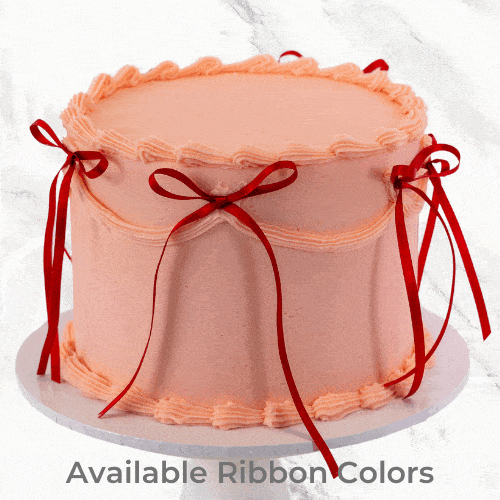 Black Pink Vintage Ribbon Cake-BVSydney