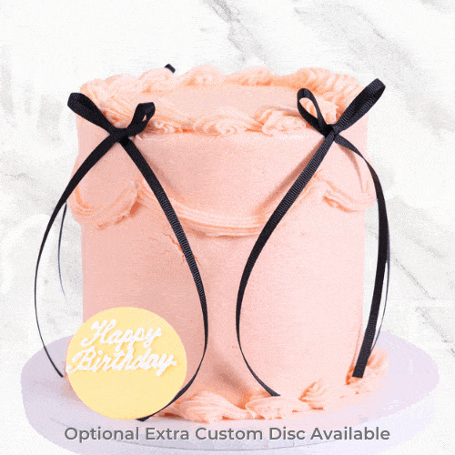 Black Pink Vintage Ribbon Cake-BVSydney