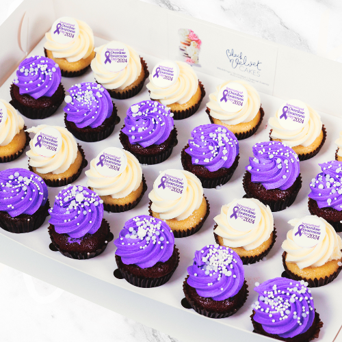 Overdose Awareness Day Mini Cupcakes (24)