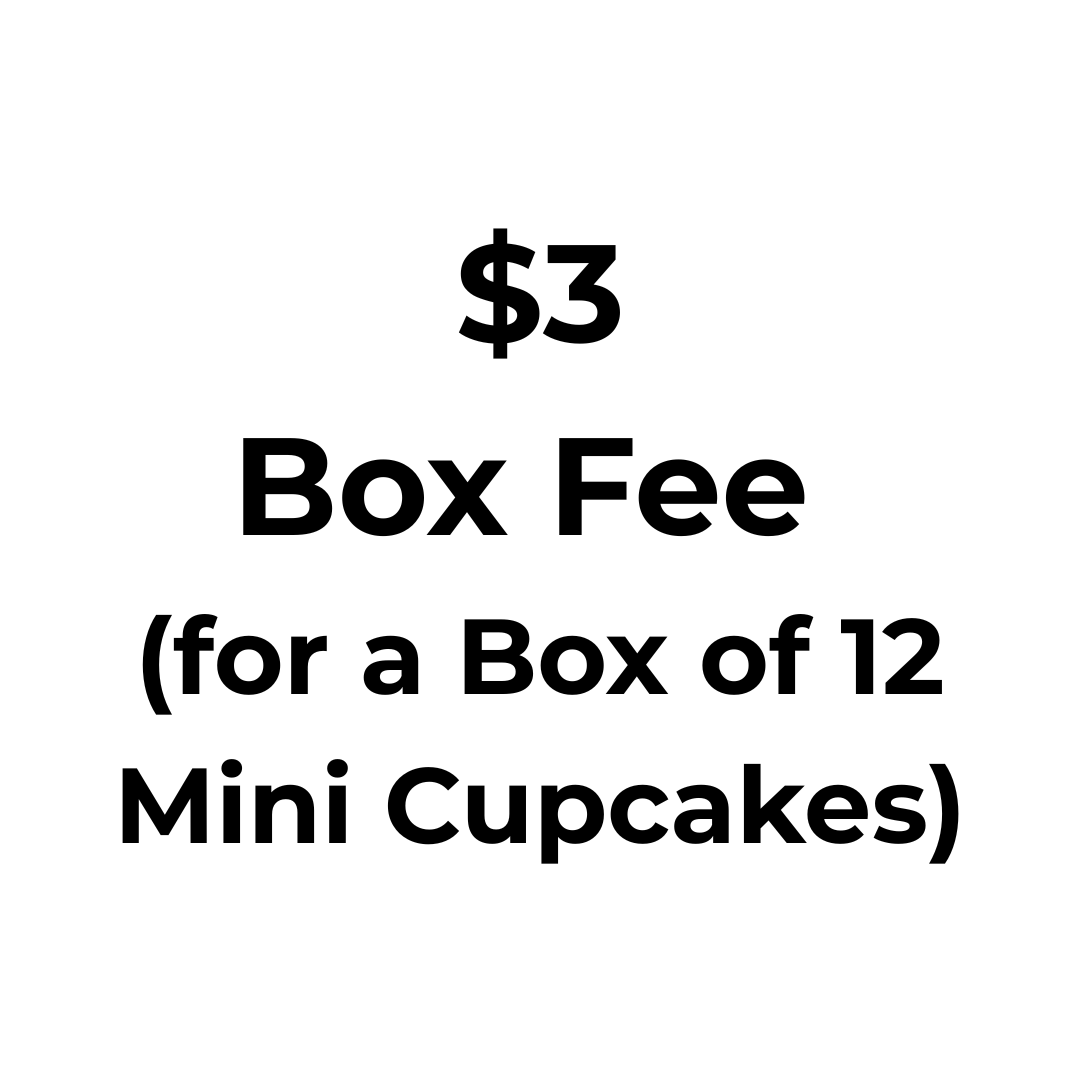 Box Fee (for a Box of 12 Mini Cupcakes) Sydney