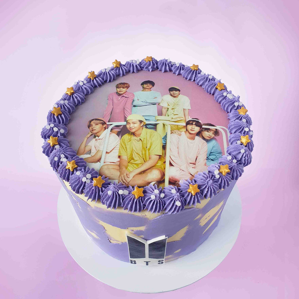 Bts Theme Cake For Birthday | bakehoney.com