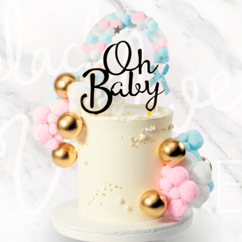 Bundle of Joy Gender Reveal Cake-BVSydney