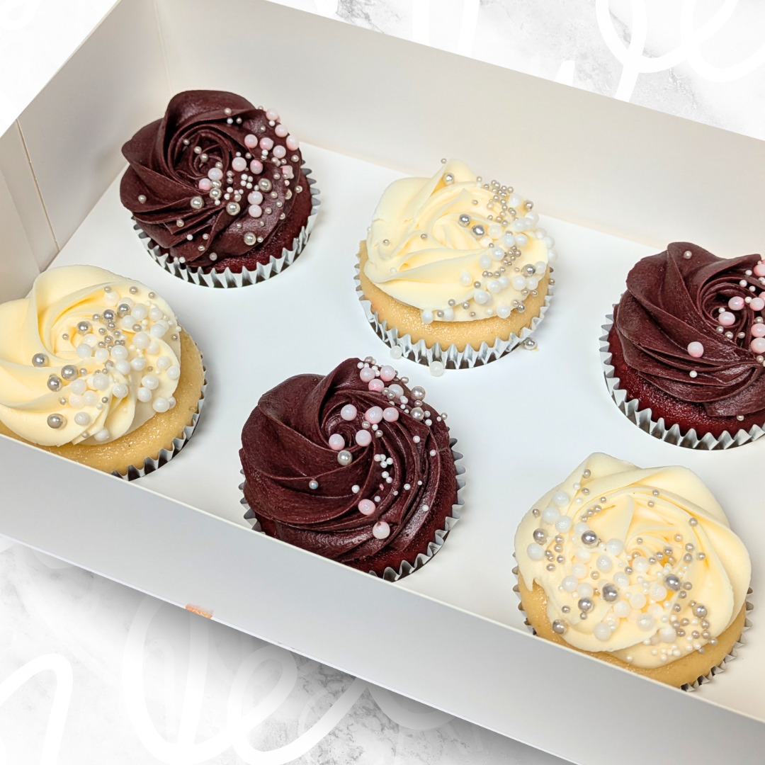 Burgundy Stylin' Cupcakes (6) Sydney