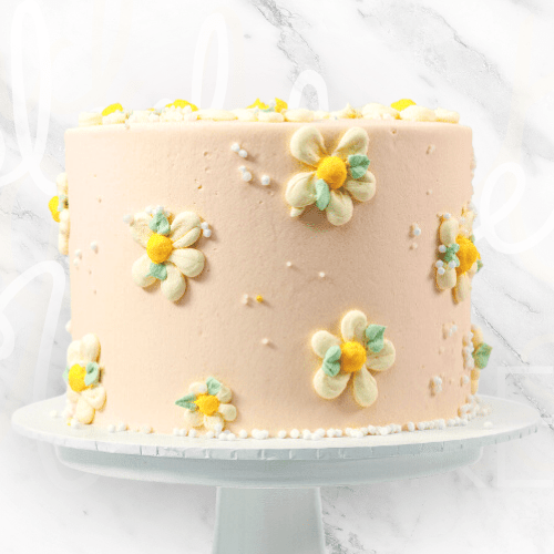 Buttercream Daisy Message Cake-BVSydney