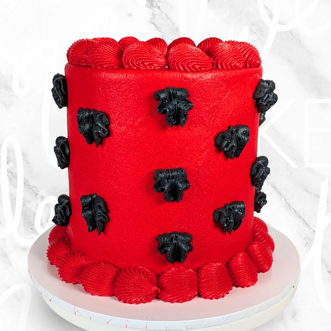 Buttercream Ribbon Vintage in Red Cake Sydney