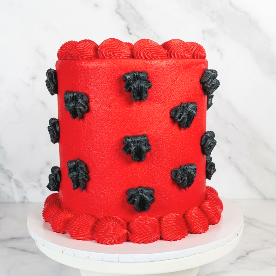 Buttercream Ribbon Vintage in Red Cake-BVSydney