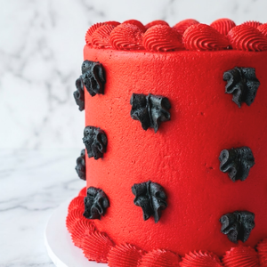 Buttercream Ribbon Vintage in Red Cake-BVSydney