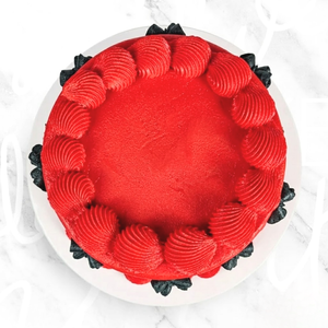 Buttercream Ribbon Vintage in Red Cake-BVSydney